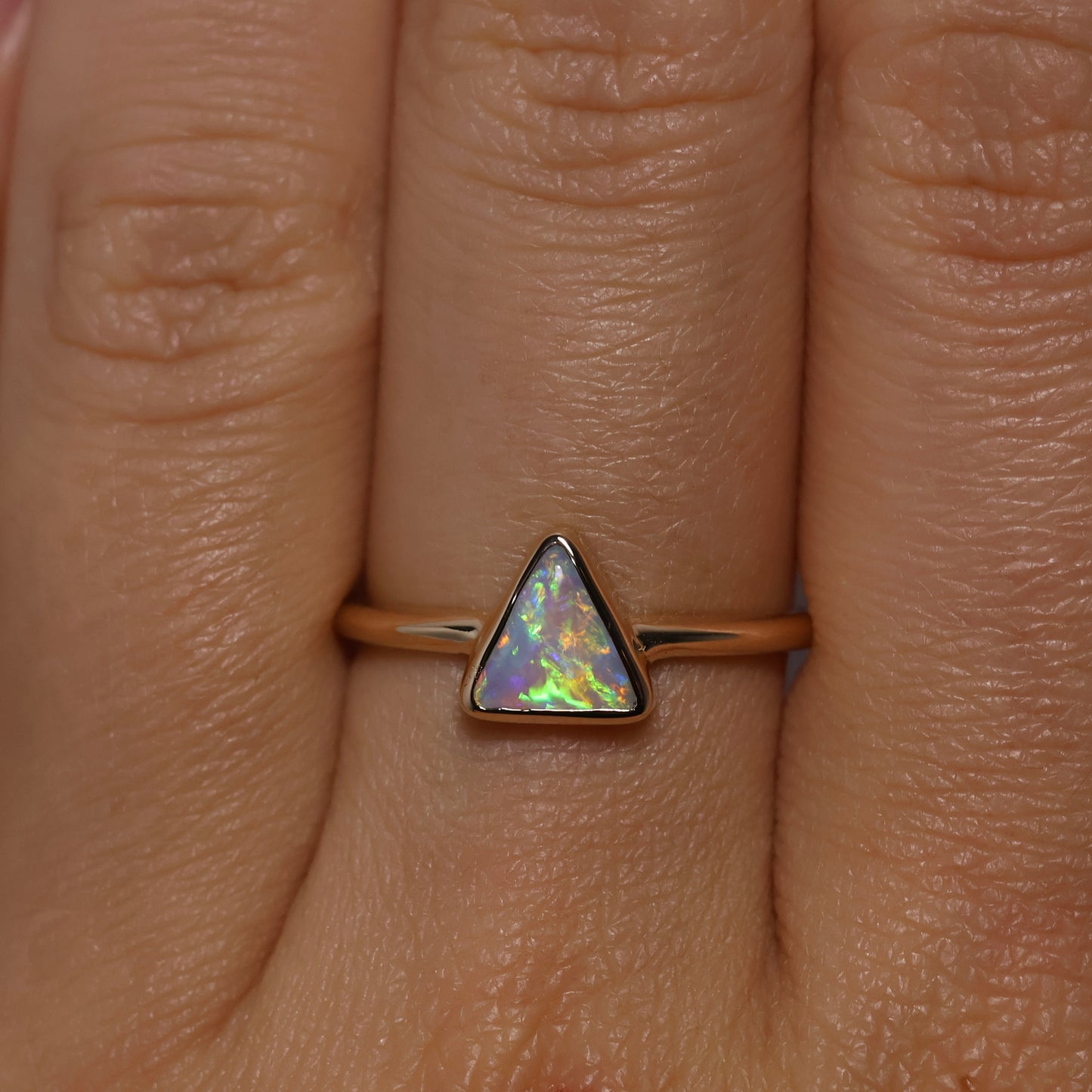 Crystal Opal Ring - 14K Yellow Gold