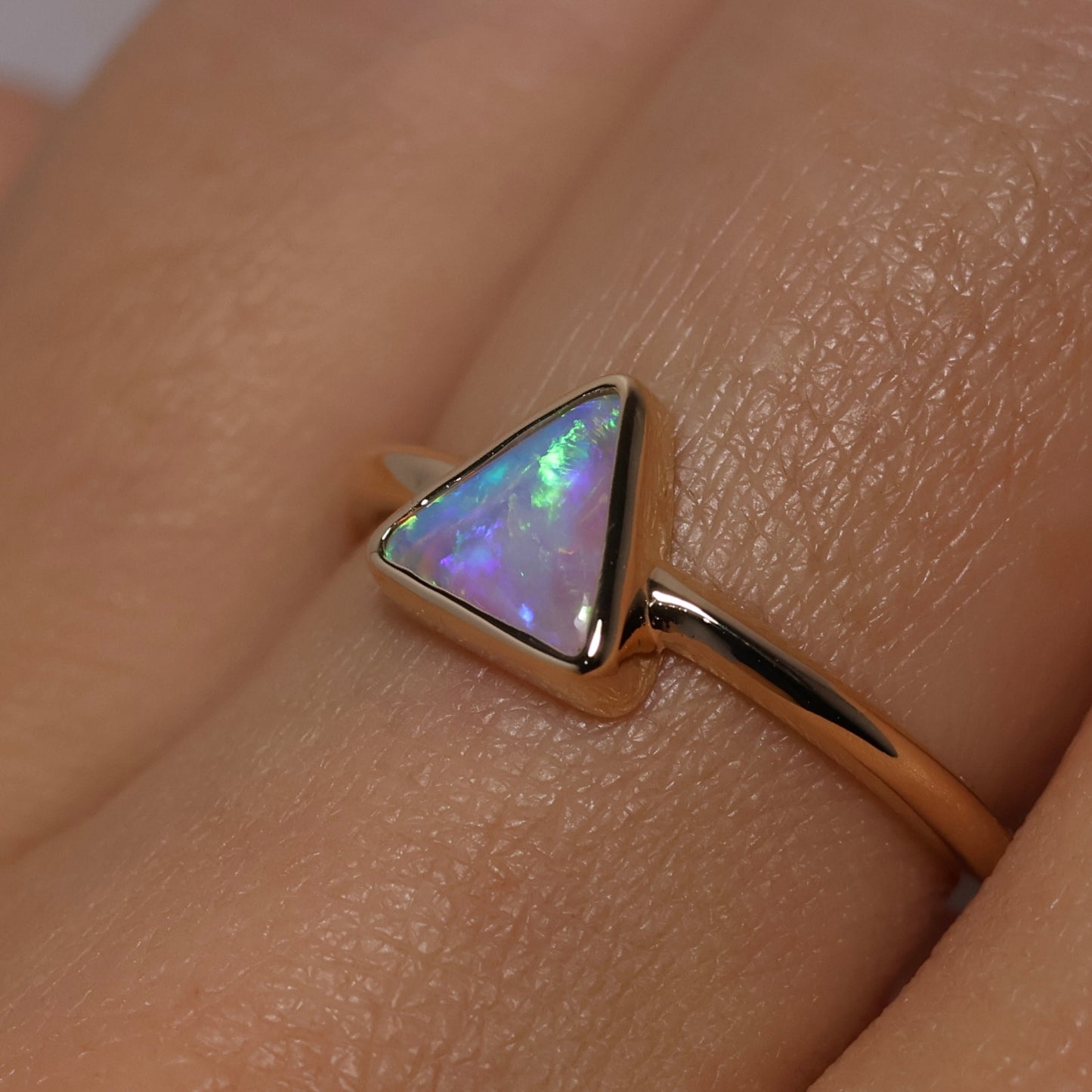 Crystal Opal Ring - 14K Yellow Gold