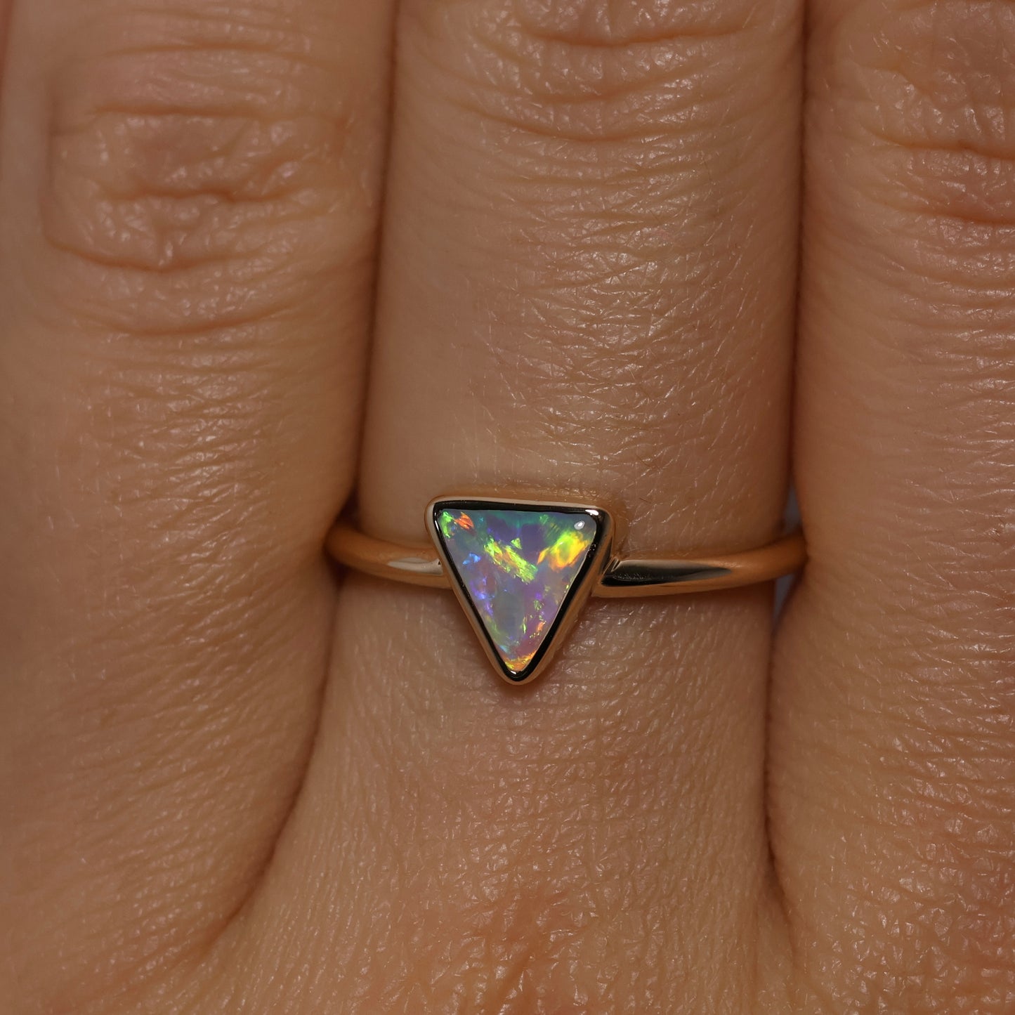 Crystal Opal Ring - 14K Yellow Gold