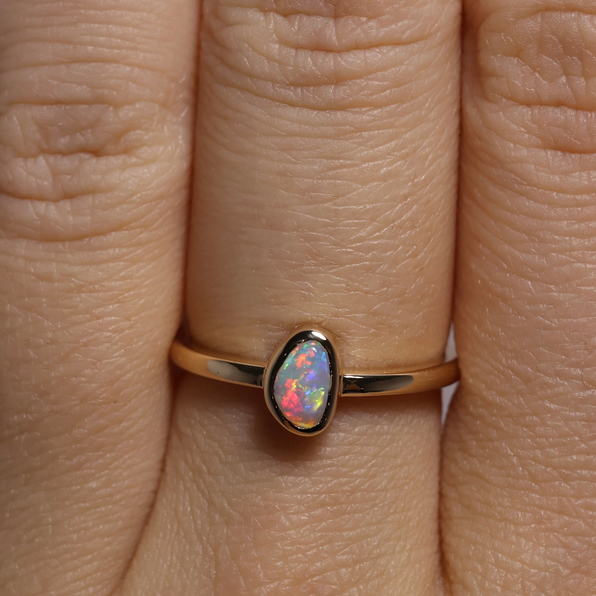 Crystal Opal Ring - 14K Yellow Gold