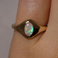 Crystal Opal Signet Ring - 9K Yellow Gold