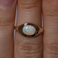 Crystal Opal Signet Ring - 9K Yellow Gold