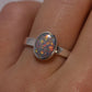 Semi-Black Opal Ring - Sterling Silver