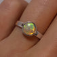 Flashy Crystal Opal Ring - Sterling Silver