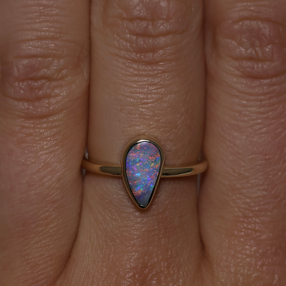 Boulder Opal Ring - 14K Yellow Gold