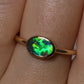 Black Opal Ring - 14K Yellow Gold