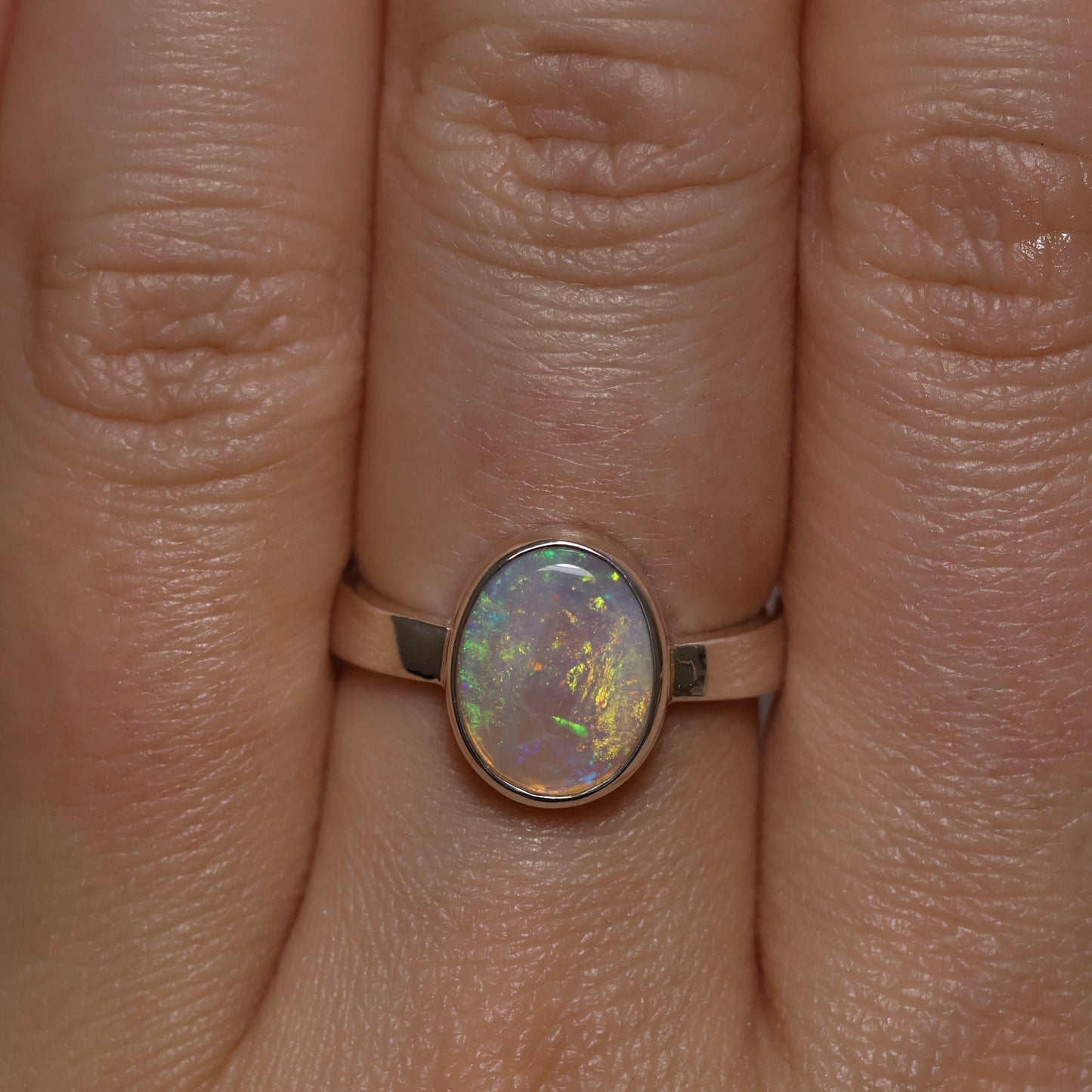 Crystal Opal Ring - Sterling Silver