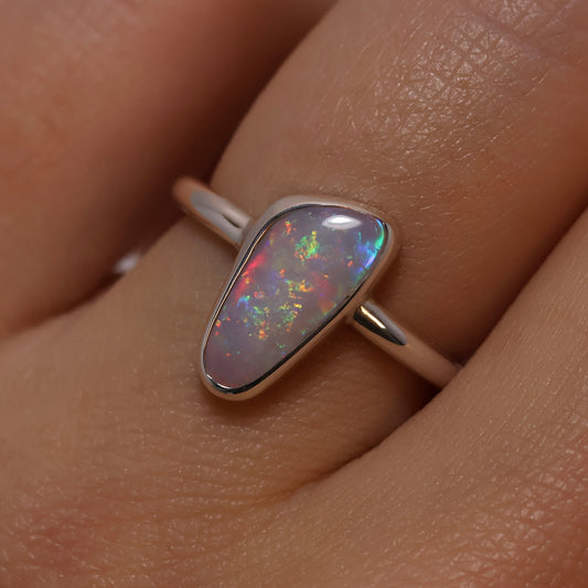 Freeform Opal Ring - Sterling Silver