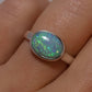 Semi-Black Opal Ring - Sterling Silver