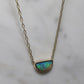 Crystal Opal Pendant - 9K Yellow Gold
