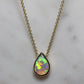 Crystal Opal Pendant - 9K Yellow Gold