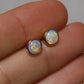 5mm Crystal Opal Studs - 14K Yellow Gold