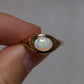 Crystal Opal Signet Ring - 9K Yellow Gold