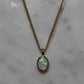Crystal Opal Pendant - 9K Yellow Gold