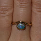 Semi Black Opal Ring - 9K Yellow Gold
