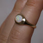 Crystal Opal Signet Ring - 9K Yellow Gold