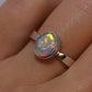 Crystal Opal Ring - Sterling Silver