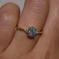 Black Opal Ring With Diamonds - 18K Yellow Gold