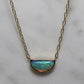 Crystal Opal Pendant - 9K Yellow Gold