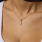 Crystal Opal Pendant With Diamond - 18K Yellow Gold