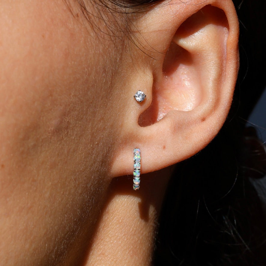 Multi Opal Studs - Sterling Silver