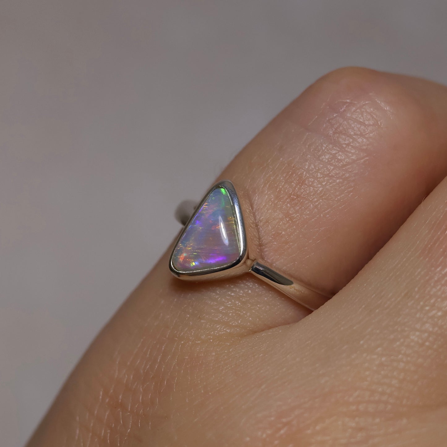Crystal Opal Ring - Sterling Silver 
