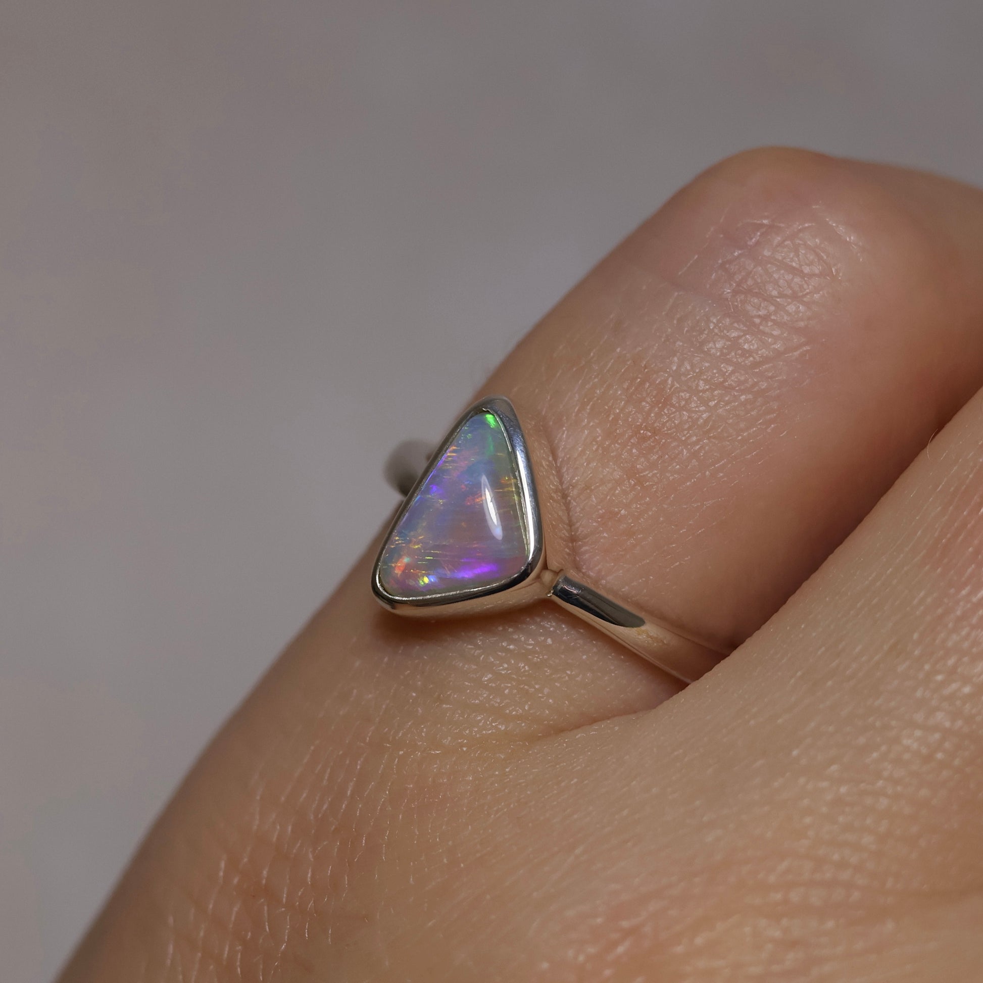 Crystal Opal Ring - Sterling Silver 