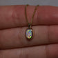 Crystal Opal Pendant - 9K Yellow Gold
