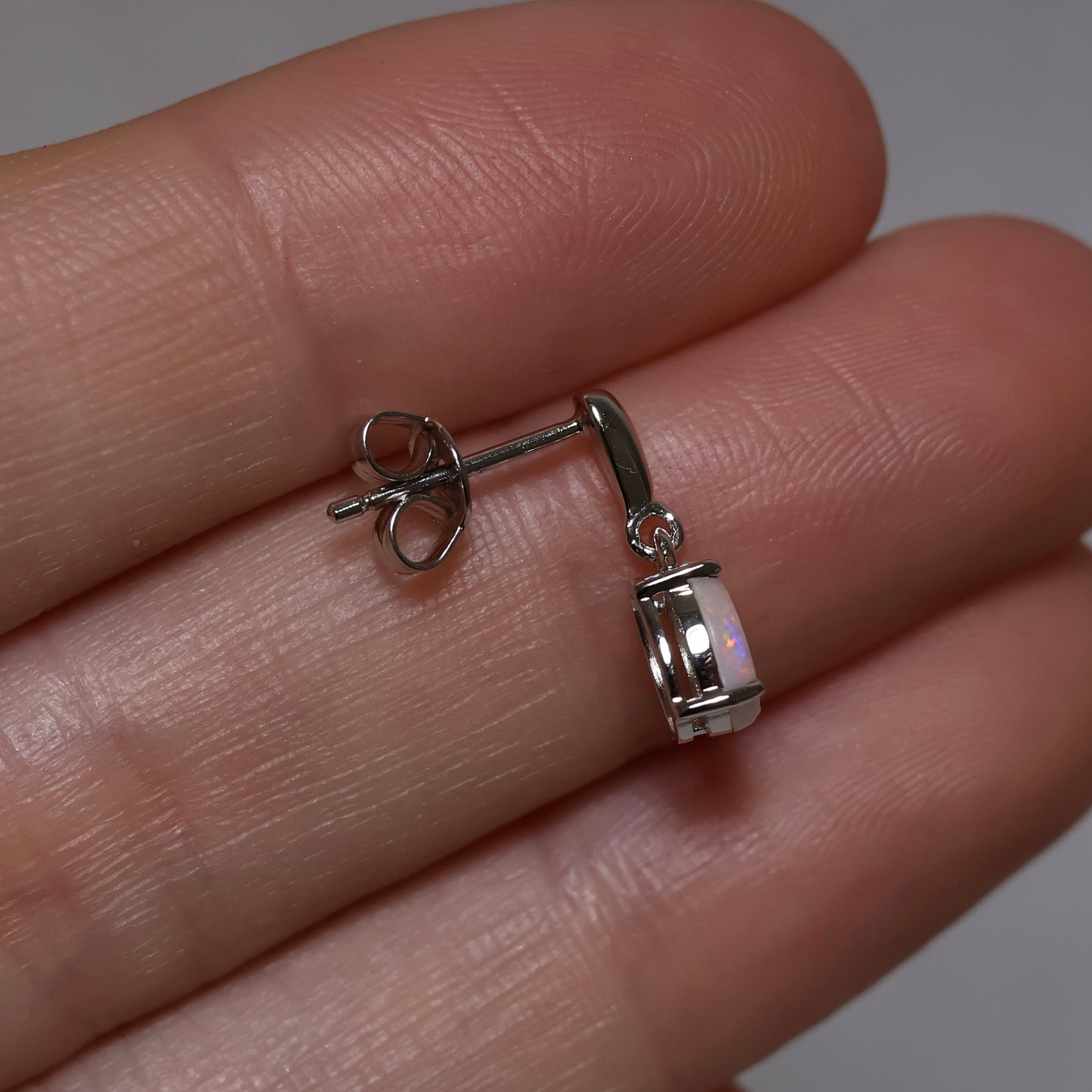 Crystal Opal Studs - Sterling Silver