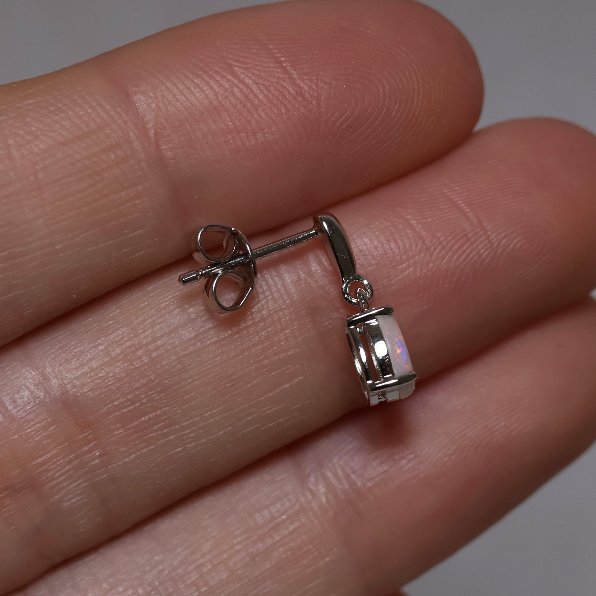 Crystal Opal Studs - Sterling Silver