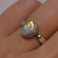 Crystal Opal Ring - Sterling Silver