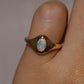 Crystal Opal Signet Ring - 9K Yellow Gold
