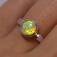 Flashy Crystal Opal Ring - Sterling Silver