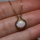 Crystal Opal Pendant - 14K Yellow Gold