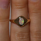 Crystal Opal Signet Ring - 9K Yellow Gold
