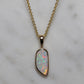 Crystal Opal Pendant - 9K Yellow Gold