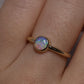 Round Crystal Opal Ring - 9K Yellow Gold