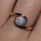 Semi Black Opal Ring - 14K Yellow Gold