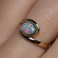 Semi Black Opal Ring - 14K Yellow Gold