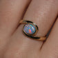 Semi Black Opal Ring - 14K Yellow Gold