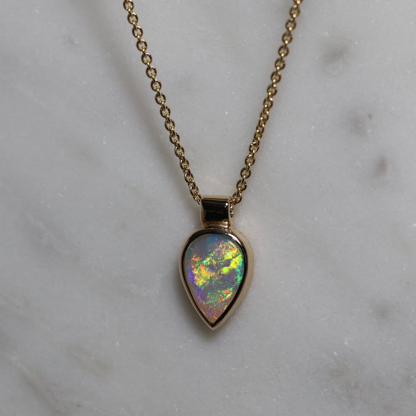 Tear Drop Pendant - 9K Yellow Gold