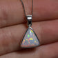 Crystal Opal Pendant - Sterling Silver