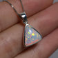 Crystal Opal Pendant - Sterling Silver