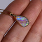 Hand Carved Opal Pendant - 14k Yellow Gold