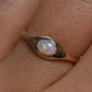 Crystal Opal Signet Ring - 9K Yellow Gold