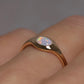 Crystal Opal Signet Ring - 9K Yellow Gold