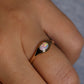 Crystal Opal Signet Ring - 9K Yellow Gold