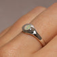 Crystal Opal Signet Ring - Sterling Silver