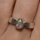 Crystal Opal Ring - Sterling Silver
