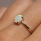 Crystal Opal Ring - Sterling Silver